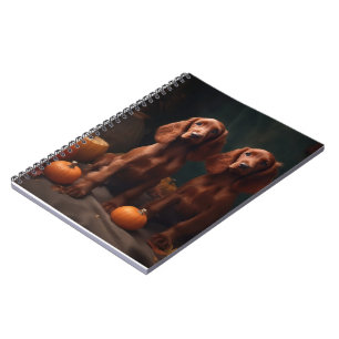 Cuaderno Calabaza deslumbrante del otoño de la salsa roja i