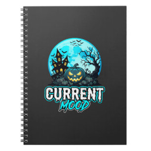 Cuaderno Calabaza Embrujada Estado de Ánimo Actual de Hallo