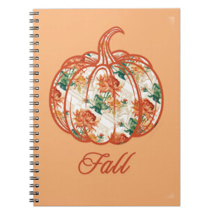 Cuaderno Calabaza en un patrón de crisantemo