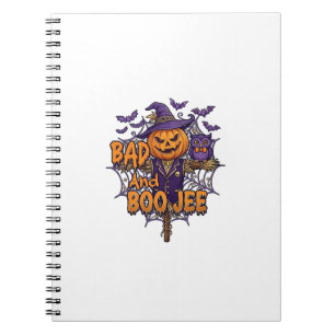Cuaderno Calabaza Espantapájaros Búho Morado Murciélagos Ma