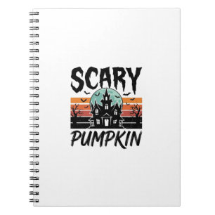 Cuaderno Calabaza Espeluznante Casa Embrujada Vintage Hallo