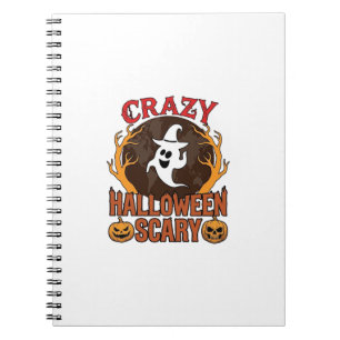 Cuaderno Calabaza Espeluznante de Halloween Textura Grabada