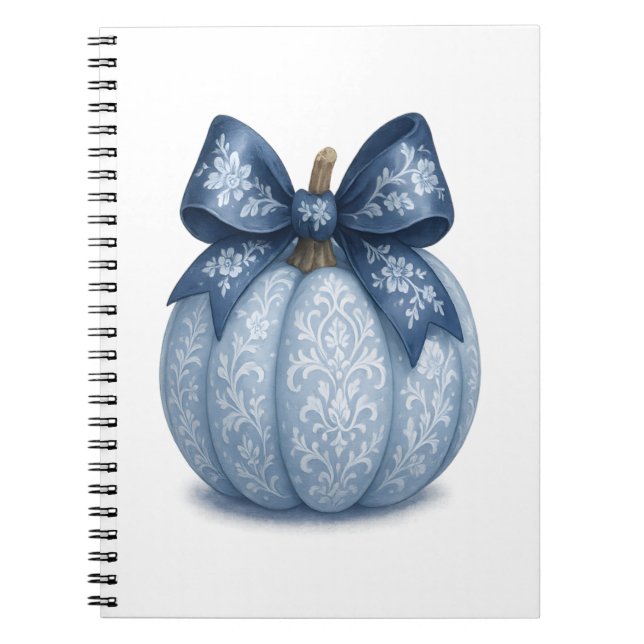 Cuaderno Calabaza floral azul (Frente)
