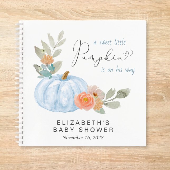 Cuaderno Calabaza Floral Bebé niño ducha Invitado (Subido por el creador)
