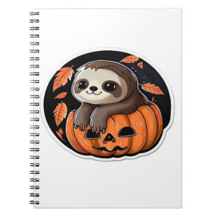 Cuaderno calabaza lenta Halloween pegatina camiseta sobredi