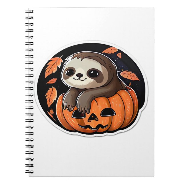 Cuaderno calabaza lenta Halloween pegatina camiseta sobredi (Frente)