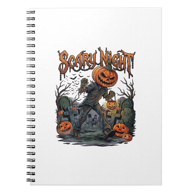Cuaderno Calabaza Monstruosa de Linterna de Cementerio de N (Frente)
