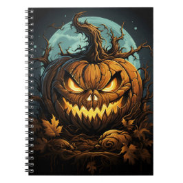 Cuaderno Calabaza Naranja personalizado Halloween con ojos