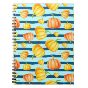 Cuaderno Calabaza Naranja redonda. Mancha acuática sin foc