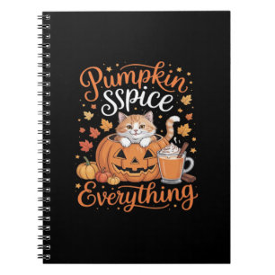 Cuaderno Calabaza Spice Everything Cat Lover Cute otoño caí