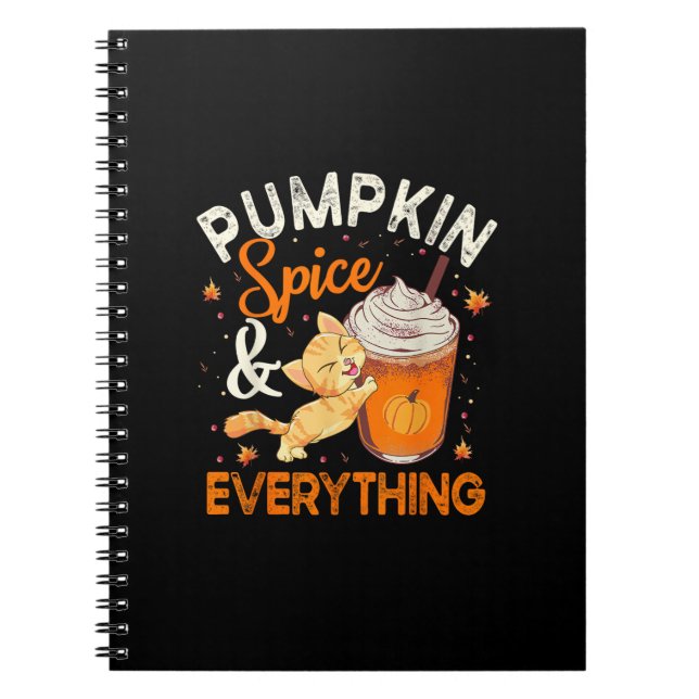Cuaderno Calabaza Spice Everything Shirate Cat Lover Cute A (Frente)