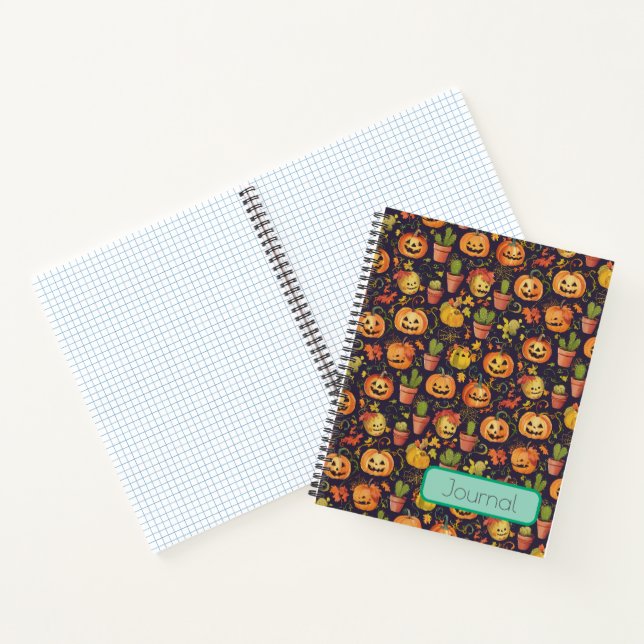 Cuaderno Calabaza y cactus inspirados por caída rápida - Di (Interior)