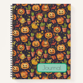 Cuaderno Calabaza y cactus inspirados por caída rápida - Di