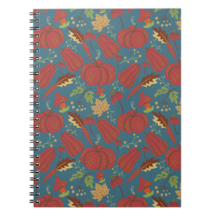 Cuaderno Calabaza y zanahoria sin soldadura patrón rojo y a