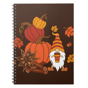 Cuaderno Calabazas, anís estrellado, palos de canela, hoja