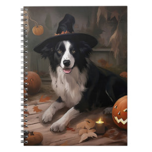 Cuaderno Calabazas Border Collie Halloween Espeluznante