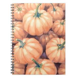 Cuaderno Calabazas de Acuarela Día de Acción de Gracias Hal