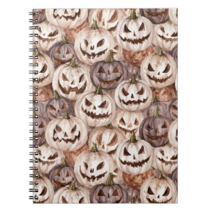 Cuaderno Calabazas de Halloween de Crema Borgoña