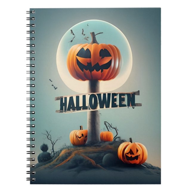 Cuaderno Calabazas de Halloween para portátiles (Frente)
