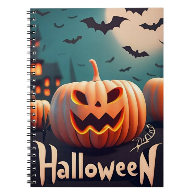 Cuaderno Calabazas de Halloween para portátiles (Frente)