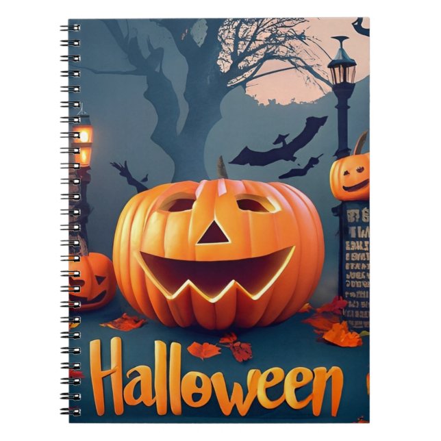 Cuaderno Calabazas de Halloween para portátiles (Frente)