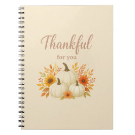 Cuaderno Calabazas de otoño y girasoles | Elegante Día de A