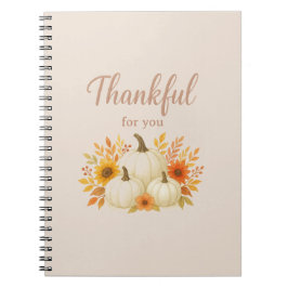 Cuaderno Calabazas de otoño y girasoles | Elegante Día de A