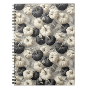 Cuaderno Calabazas elegantes en blanco y negro