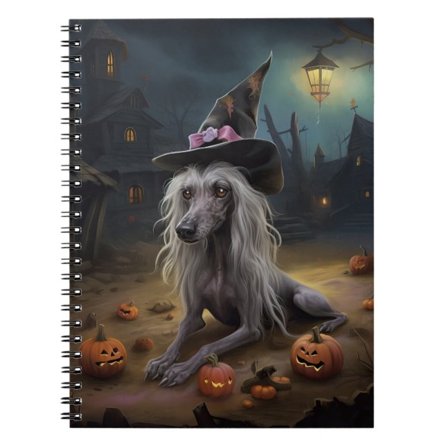 Cuaderno Calabazas espeluznantes de Halloween con cresta ch (Frente)