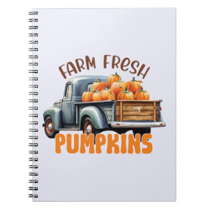 Cuaderno Calabazas frescas de granja - Camión rústico