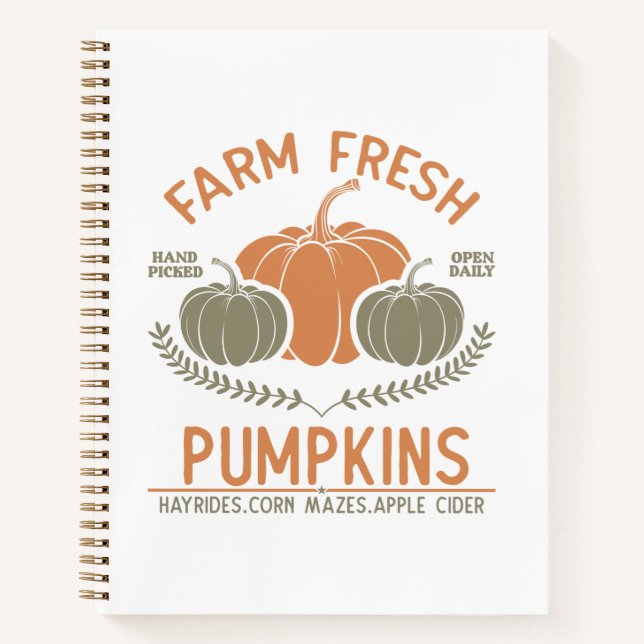 Cuaderno Calabazas frescas de granja | Hand Picked (Anverso)