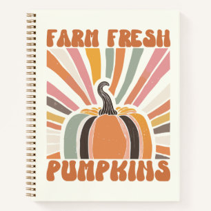 Cuaderno Calabazas frescas de la granja retro