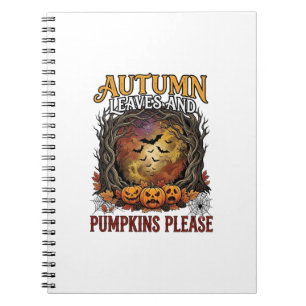 Cuaderno Calabazas Hojas de Otoño Por Favor Halloween Espel