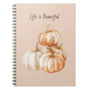 Cuaderno Calabazas naranjas blancas