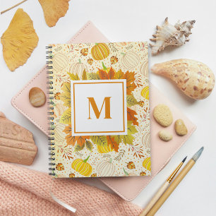 Cuaderno Calabazas Otoño Cosecha Patrón
