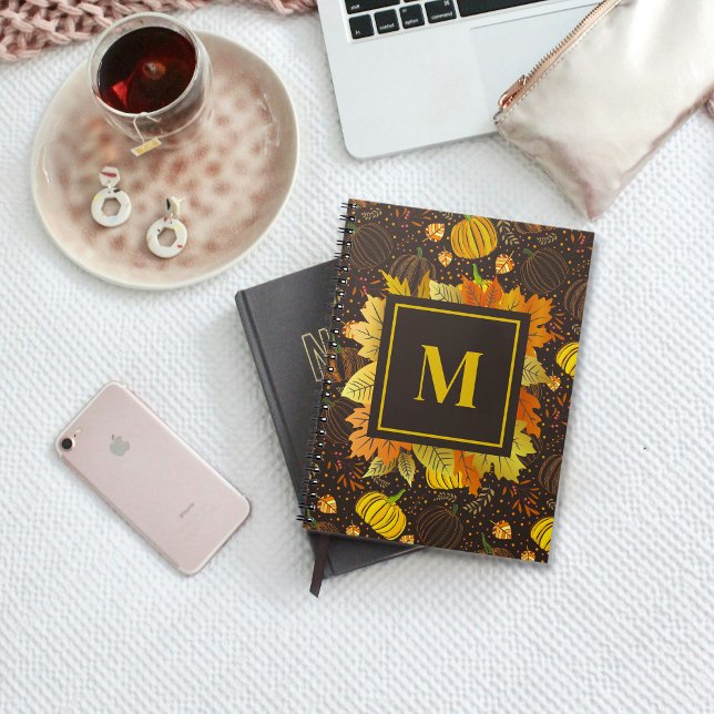 Cuaderno Calabazas Otoño Cosecha Patrón (Subido por el creador)