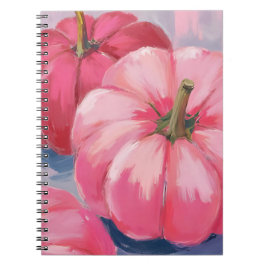 Cuaderno Calabazas Rosadas Bonitas Acuarela