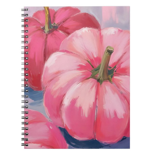 Cuaderno Calabazas Rosadas Bonitas Acuarela (Frente)