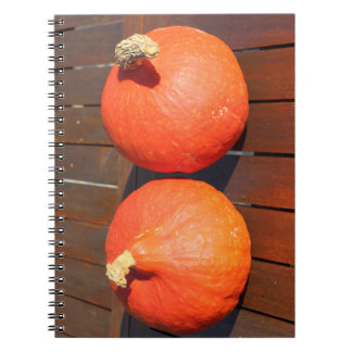 Cuaderno Calabazas sobre una mesa de madera