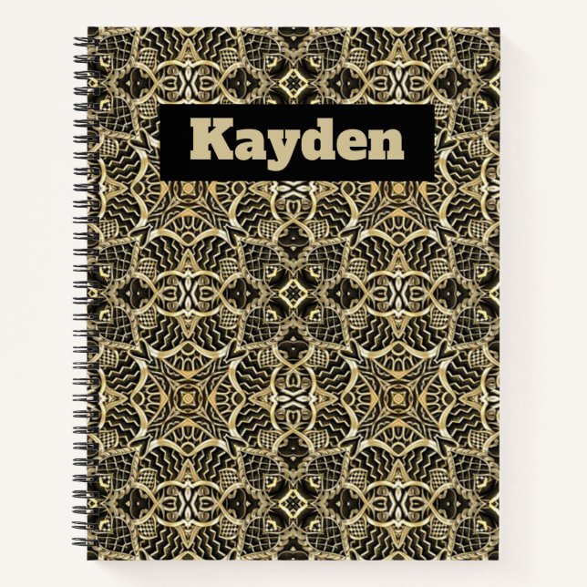 Cuaderno Calado dorado (Anverso)