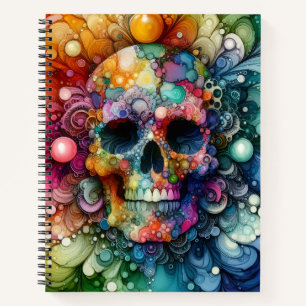 Cuaderno Calavera Arcoíris Tinta Alcohólica Deluxe