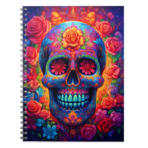 Calavera Azucarera Floral Temporada Feliz de Hallo
