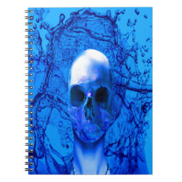 Cuaderno Calavera azul alienígena