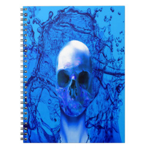 Cuaderno Calavera azul alienígena