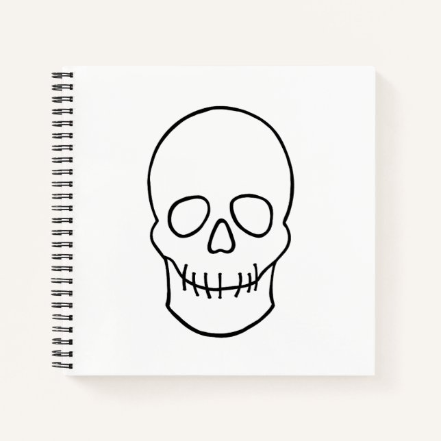 Cuaderno Calavera - Blanco y negro (Anverso)