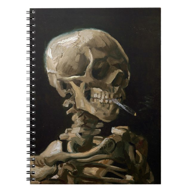 Cuaderno Calavera con arte Vicente van Gogh (Frente)