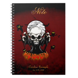Cuaderno Calavera con dientes afilados y amenazantes