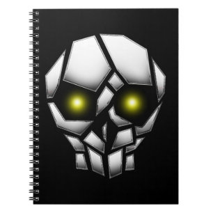 Cuaderno Calavera cromada con ojos brillantes