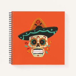 Cuaderno Calavera de azúcar con Gorra Dia de Muertos | Cuad