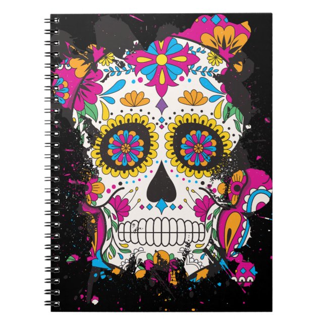 Cuaderno Calavera de azúcar dia de los muertos (Frente)